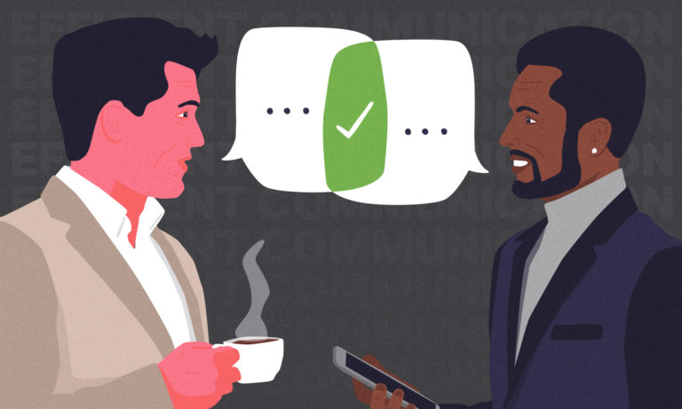 two men communicate efficiently