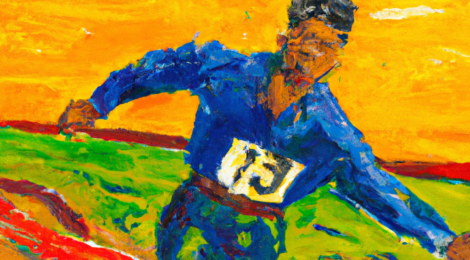 Man runs after his goals